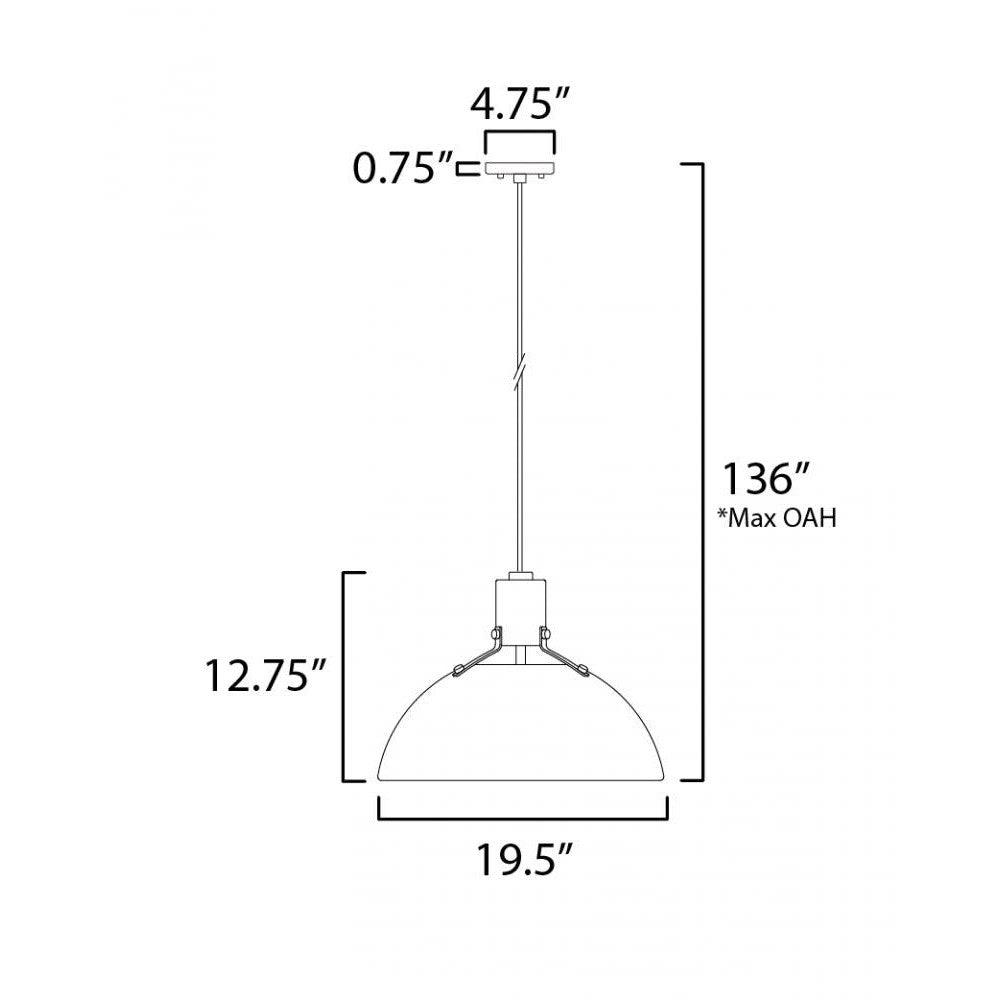 Maxim Lighting DAWN 12048SN Pendant Traditional - Nickel