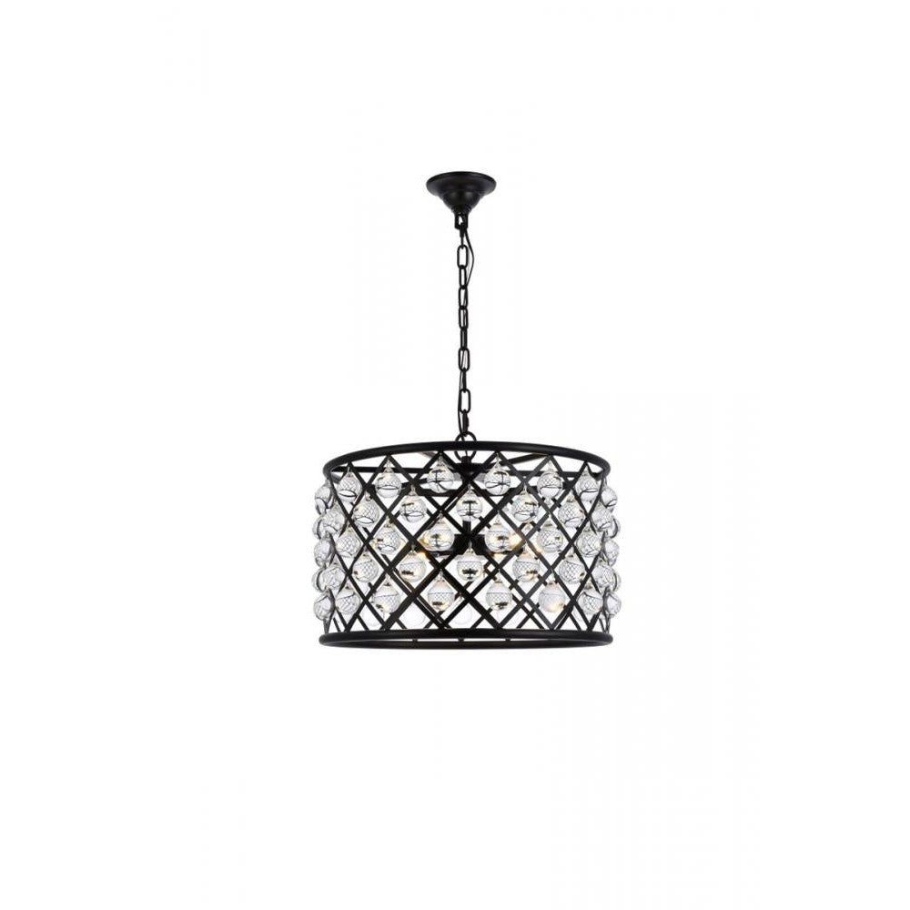 Elegant Lighting MADISON 1204D20MB/RC Pendant Transitional - Matte Black