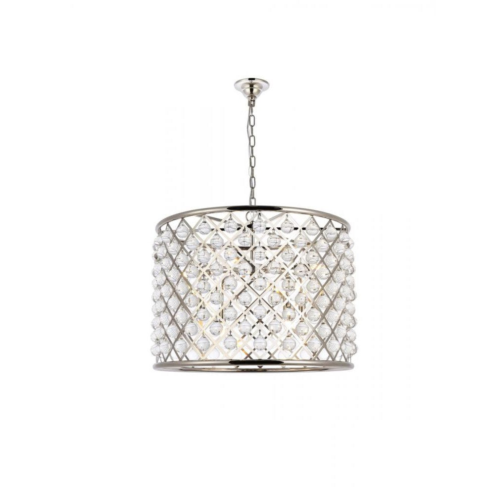 Elegant Lighting MADISON 1204D27PN/RC Chandelier Transitional - Polished Nickel