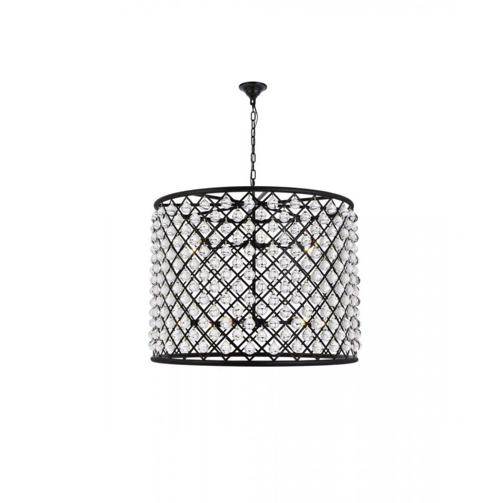 Elegant Lighting MADISON 1204D35MB/RC Chandelier Transitional - Matte Black