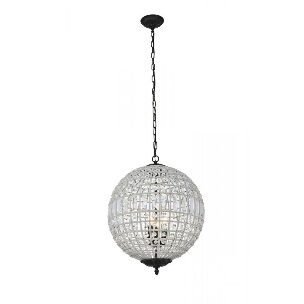 Elegant Lighting OLIVIA 1205D18DB/RC Pendant Transitional - Dark Bronze