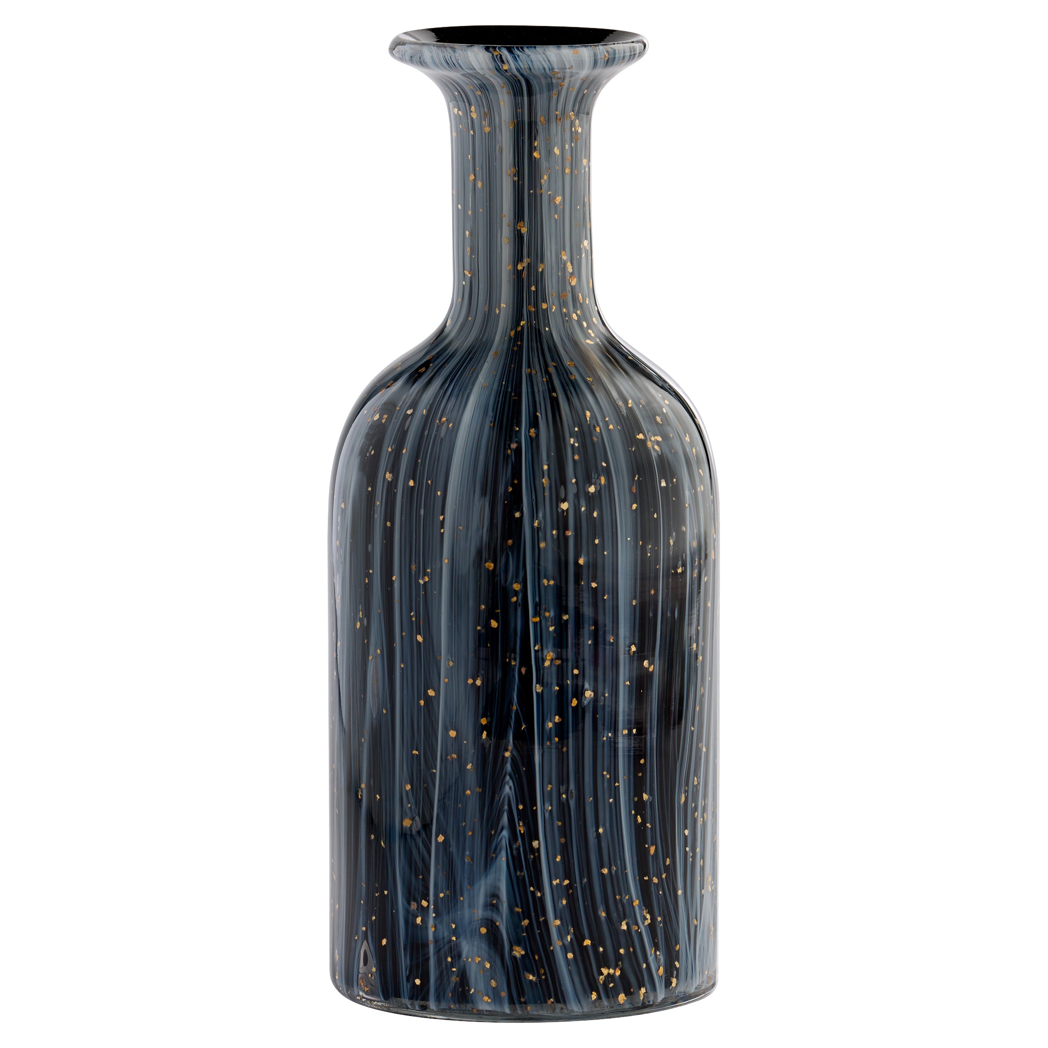 Cyan Design 12061 Vase, Decorative Vase, Hand-Blown Granilla Glass, Bl