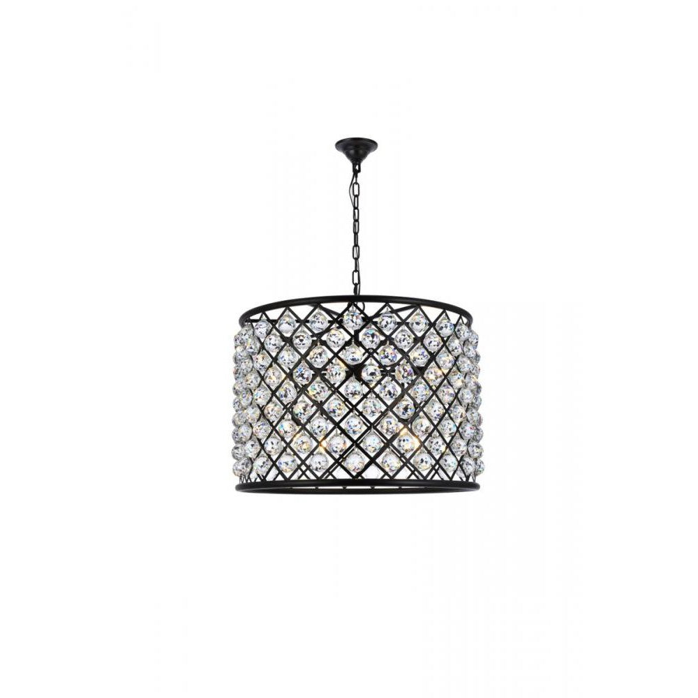 Elegant Lighting MADISON 1206D27MB/RC Chandelier Transitional - Matte Black