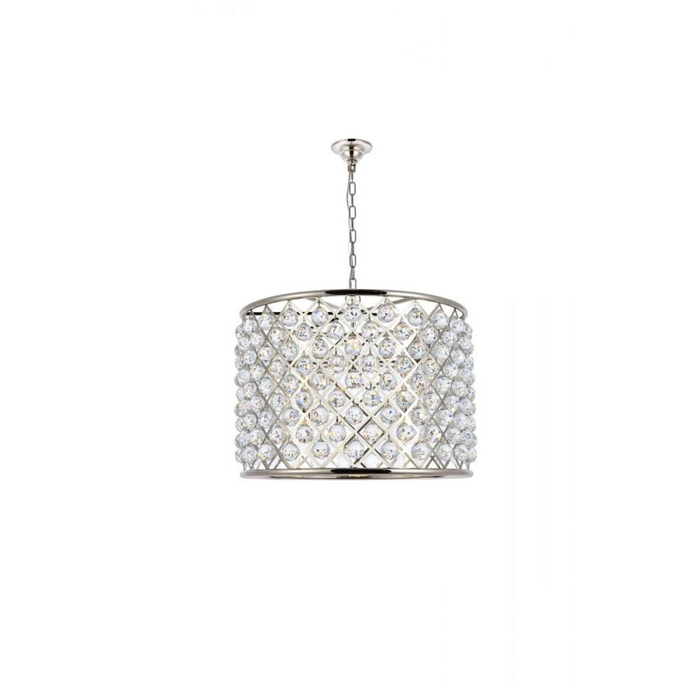 Elegant Lighting MADISON 1206D27PN/RC Chandelier Transitional - Polished Nickel