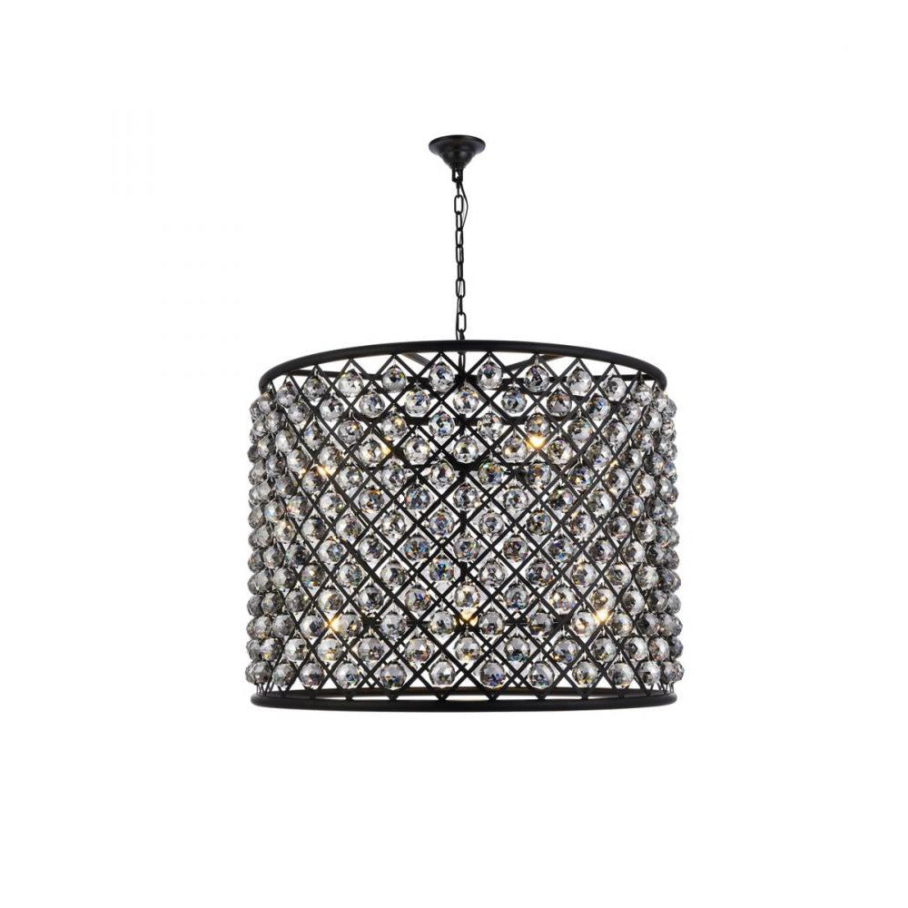 Elegant Lighting MADISON 1206D35MB-SS/RC Chandelier Transitional - Matte Black