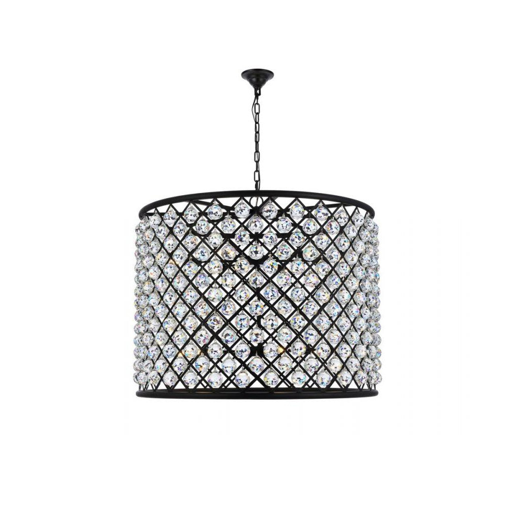 Elegant Lighting MADISON 1206D35MB/RC Chandelier Transitional - Matte Black