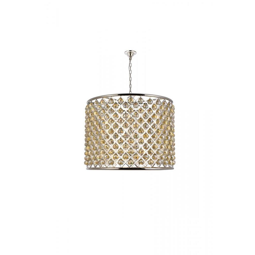 Elegant Lighting MADISON 1206D35PN-GT/RC Chandelier Transitional - Polished Nickel