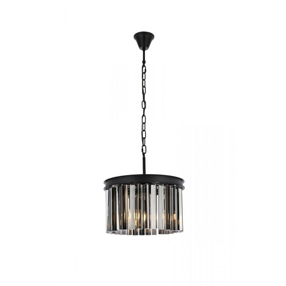 Elegant Lighting SYDNEY 1208D16MB-SS/RC Pendant Transitional - Matte Black