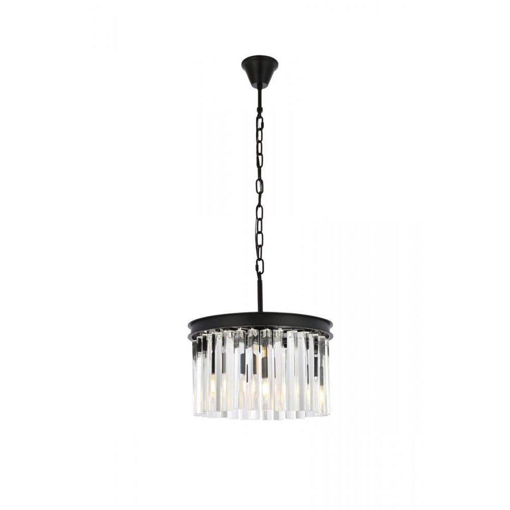 Elegant Lighting SYDNEY 1208D16MB/RC Pendant Transitional - Matte Black