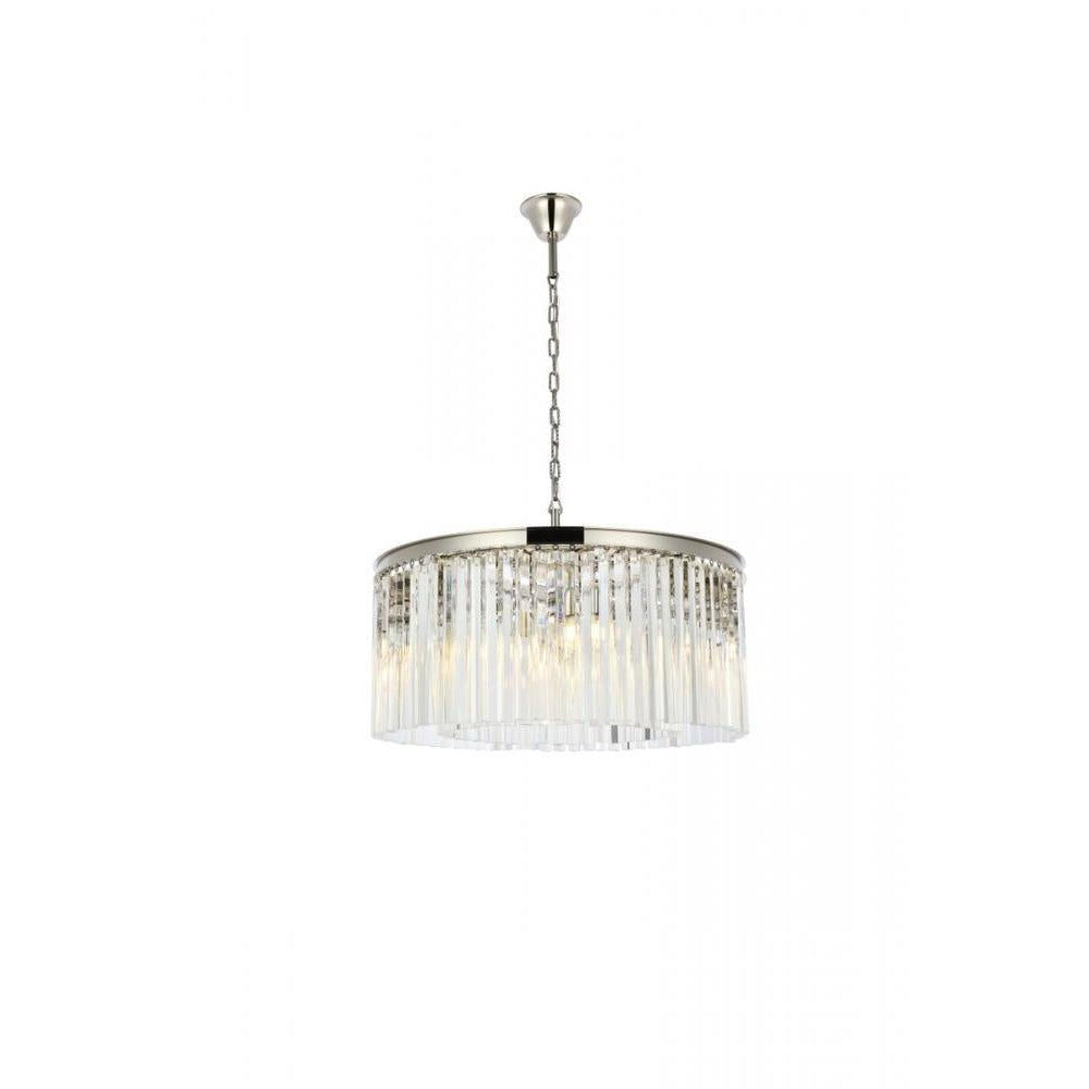 Elegant Lighting SYDNEY 1208D31PN/RC Chandelier Transitional - Polished Nickel