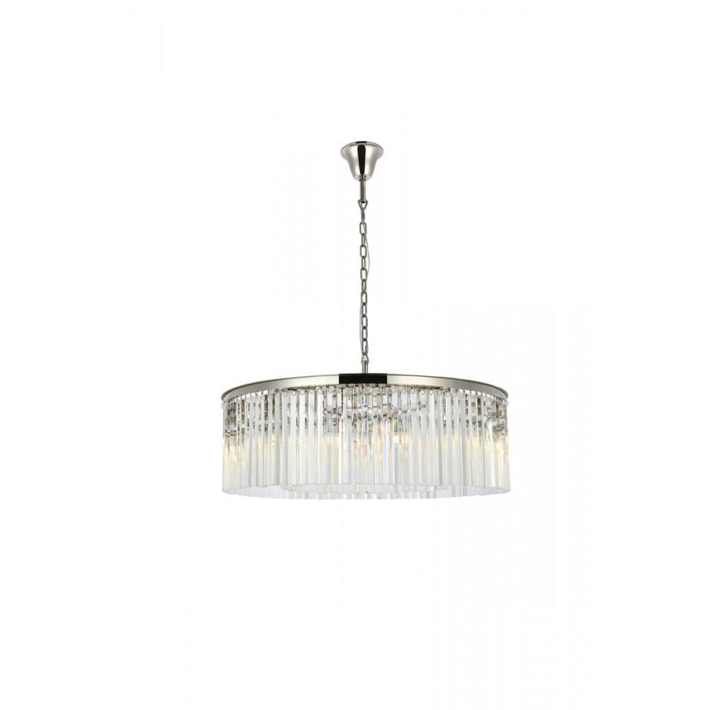 Elegant Lighting SYDNEY 1208G43PN/RC Chandelier Transitional - Polished Nickel