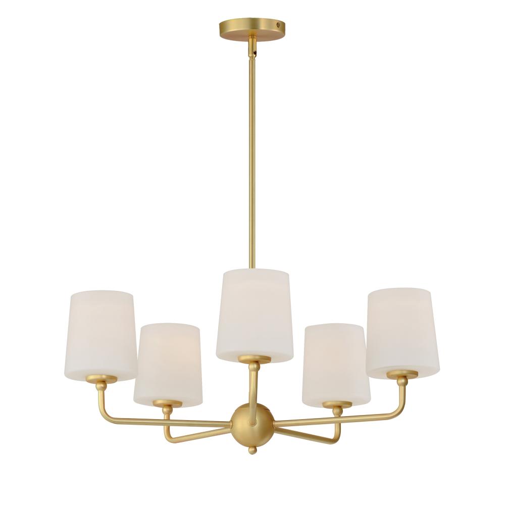 Bristol 26.5 Inch Semi Flush Mount Light – Satin Brass