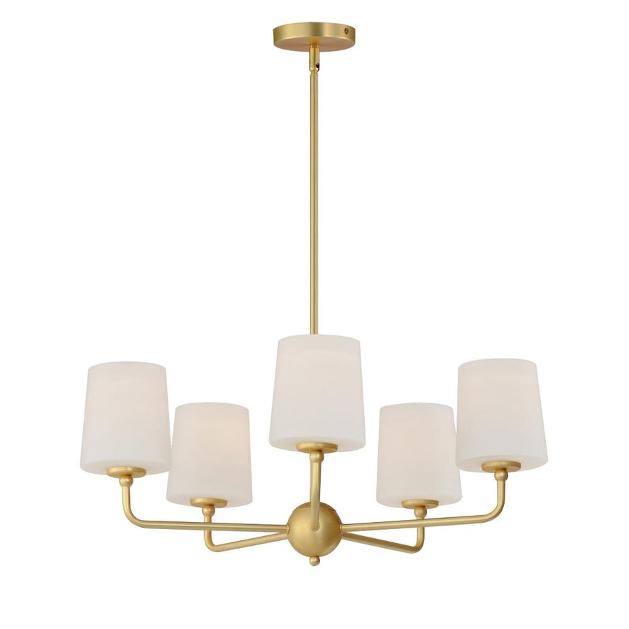 Bristol 26.5 Inch Semi Flush Mount Light – Satin Brass