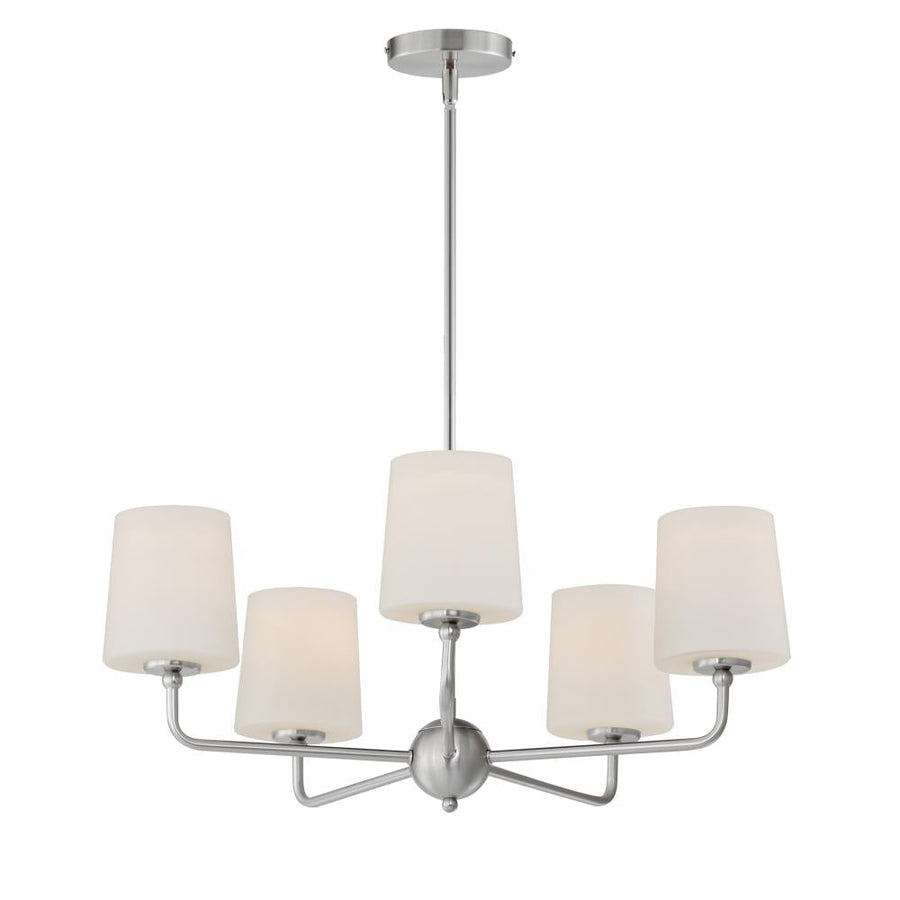 Bristol 26.5 Inch Semi Flush Mount Light – Satin Nickel