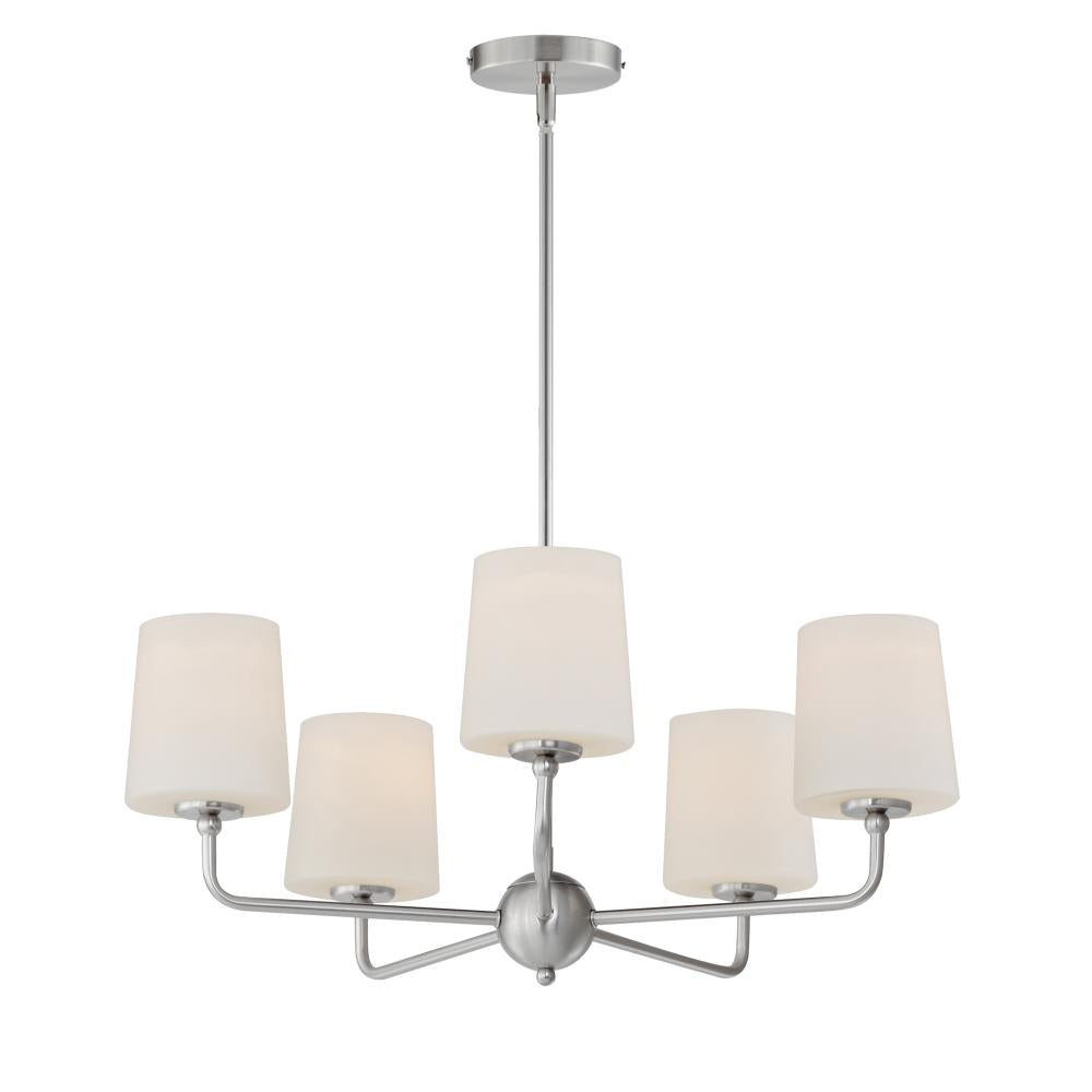 Bristol 26.5 Inch Semi Flush Mount Light – Satin Nickel