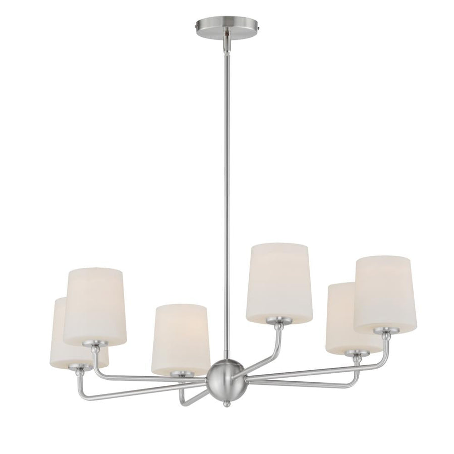 Bristol 34 Inch Semi Flush Mount Light – Satin Nickel