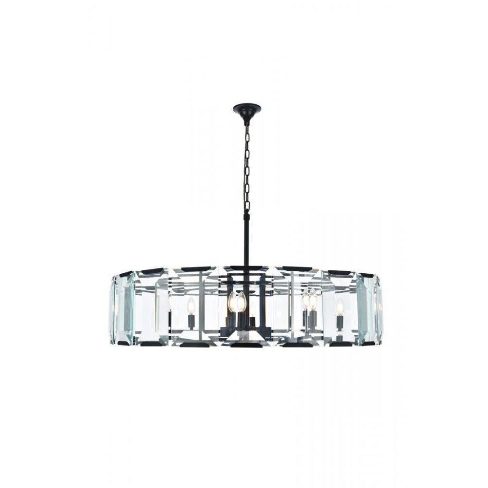 Elegant Lighting MONACO 1211D43FB Chandelier Transitional - Flat Black Matte