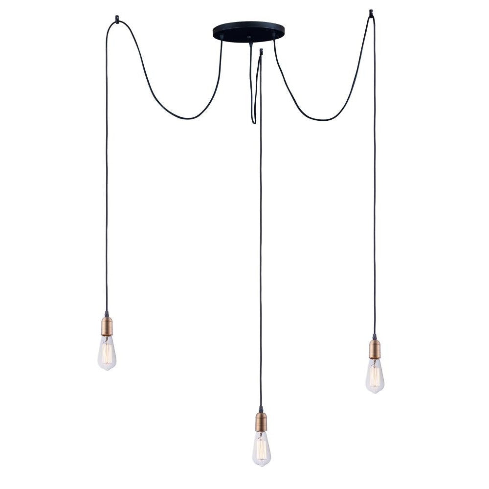 Maxim Lighting EARLY ELECTRIC 12123BKAB Pendant Country Rustic - Antique Brass