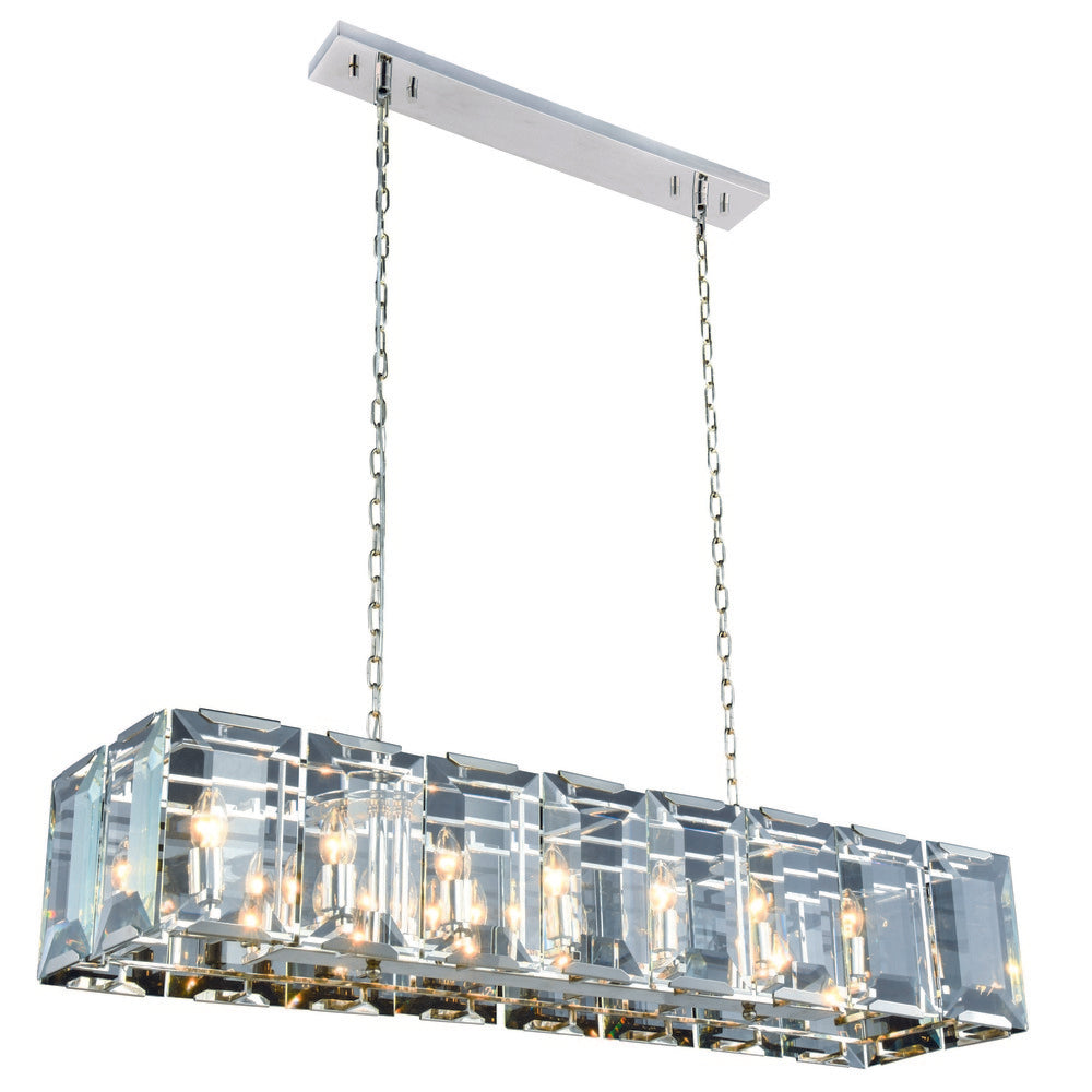 Elegant Lighting MONACO 1212D53PN Chandelier Transitional - Nickel