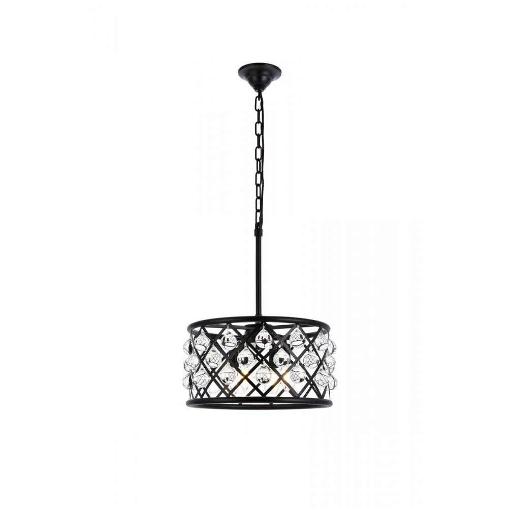 Elegant Lighting MADISON 1213D16MB/RC Pendant Transitional - Matte Black