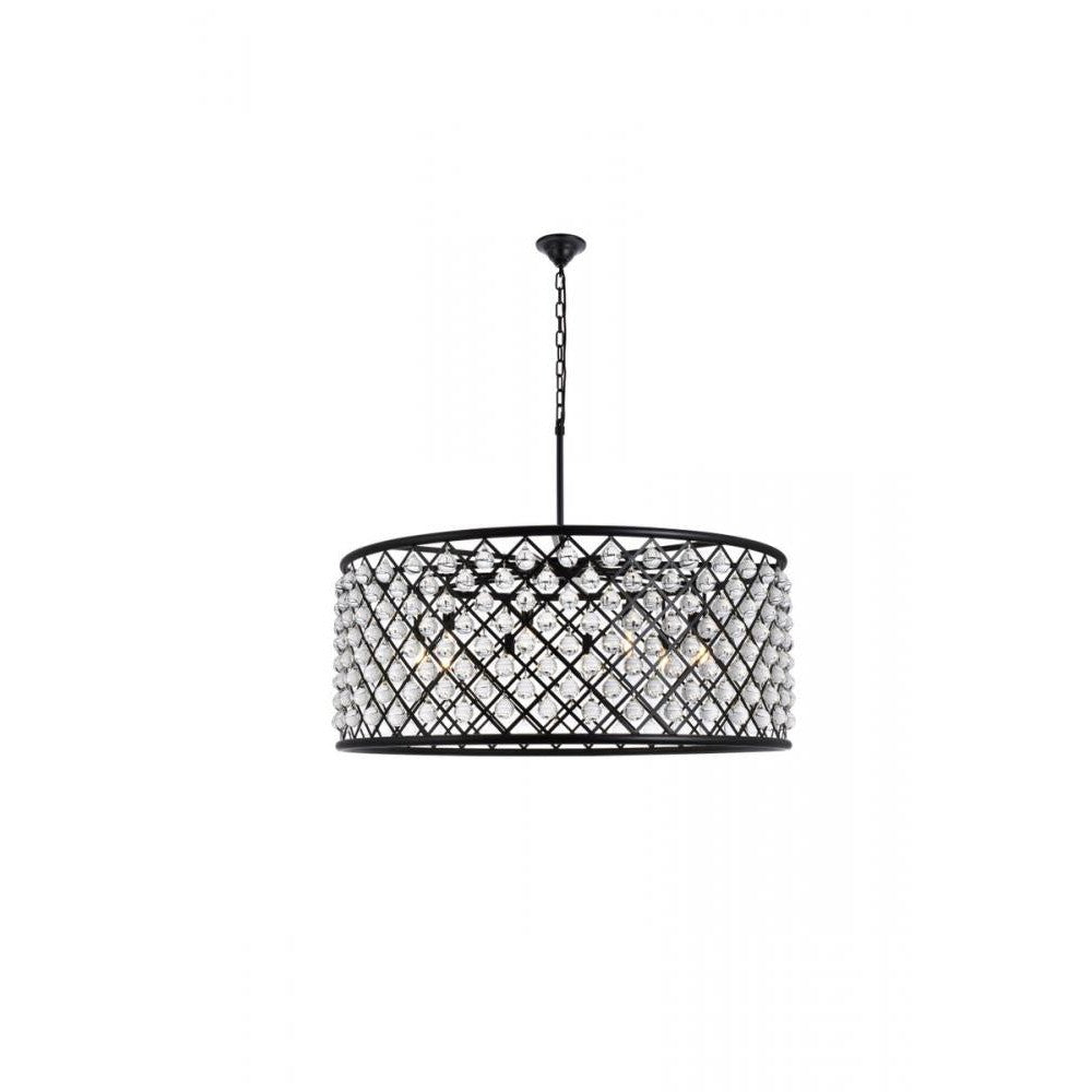 Elegant Lighting MADISON 1213G43MB/RC Chandelier Transitional - Matte Black