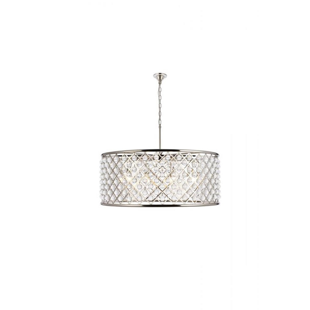 Elegant Lighting MADISON 1213G43PN/RC Chandelier Transitional - Polished Nickel