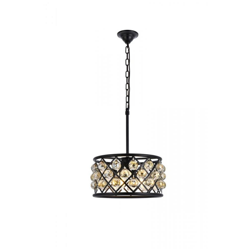 Elegant Lighting MADISON 1214D16MB-GT/RC Pendant Transitional - Matte Black