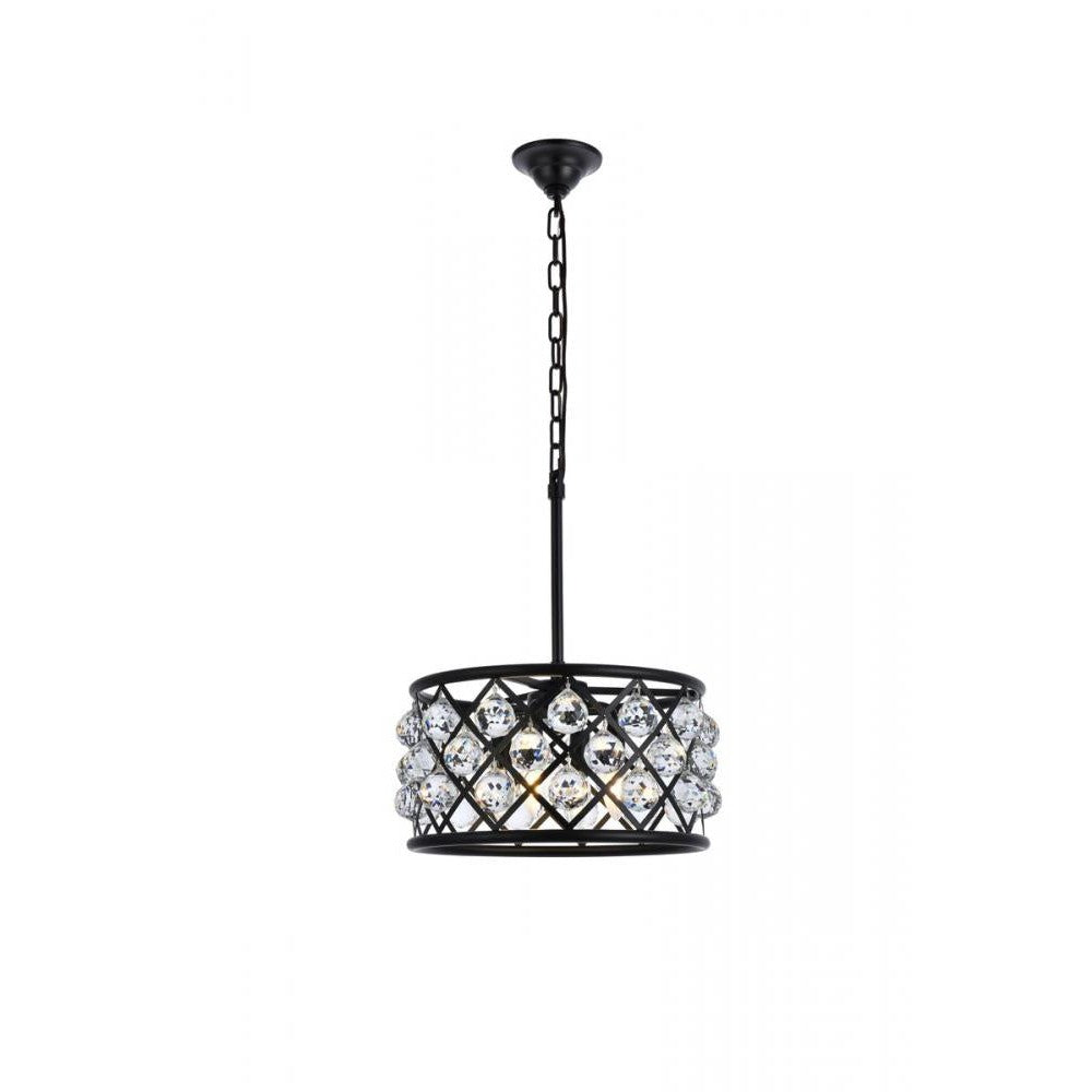 Elegant Lighting MADISON 1214D16MB/RC Pendant Transitional - Matte Black