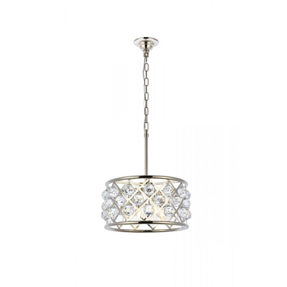 Elegant Lighting MADISON 1214D16PN/RC Pendant Transitional - Polished Nickel