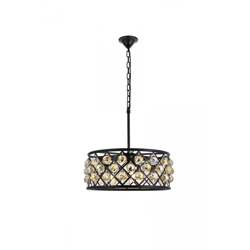 Elegant Lighting MADISON 1214D20MB-GT/RC Chandelier Transitional - Matte Black