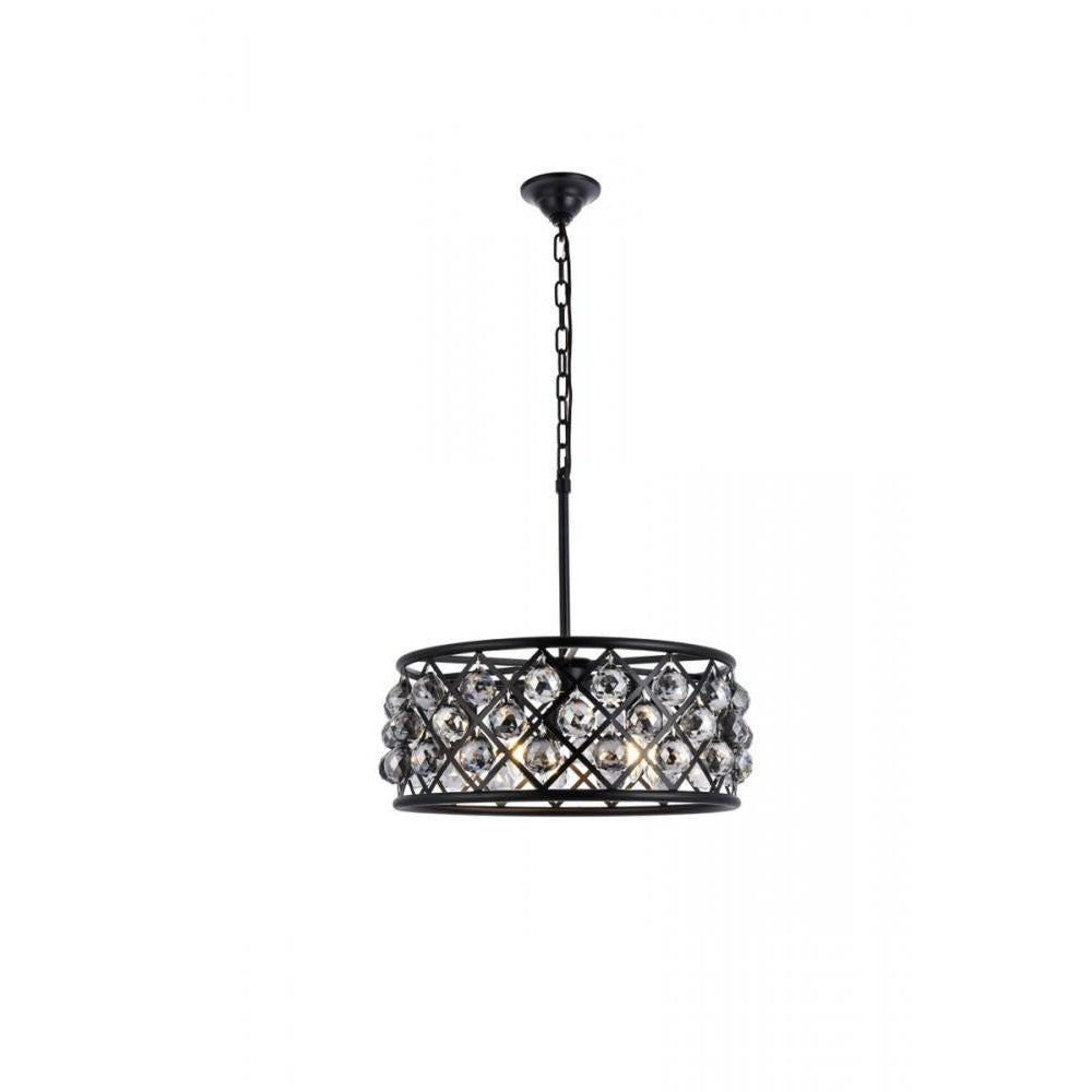 Elegant Lighting MADISON 1214D20MB-SS/RC Chandelier Transitional - Matte Black