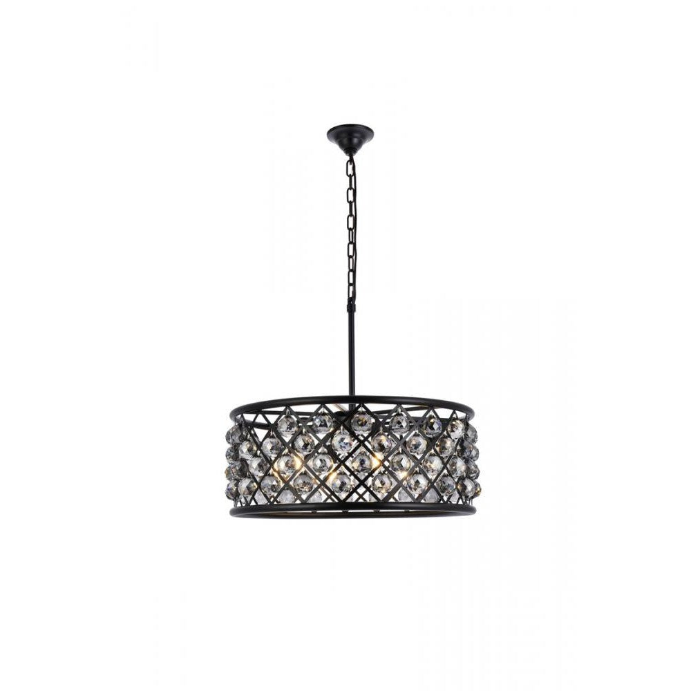 Elegant Lighting MADISON 1214D25MB-SS/RC Chandelier Transitional - Matte Black