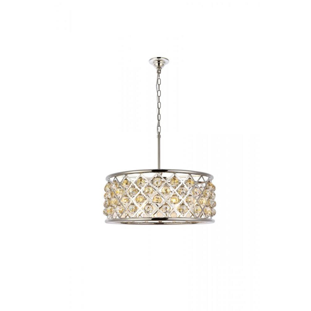 Elegant Lighting MADISON 1214D25PN-GT/RC Chandelier Transitional - Polished Nickel