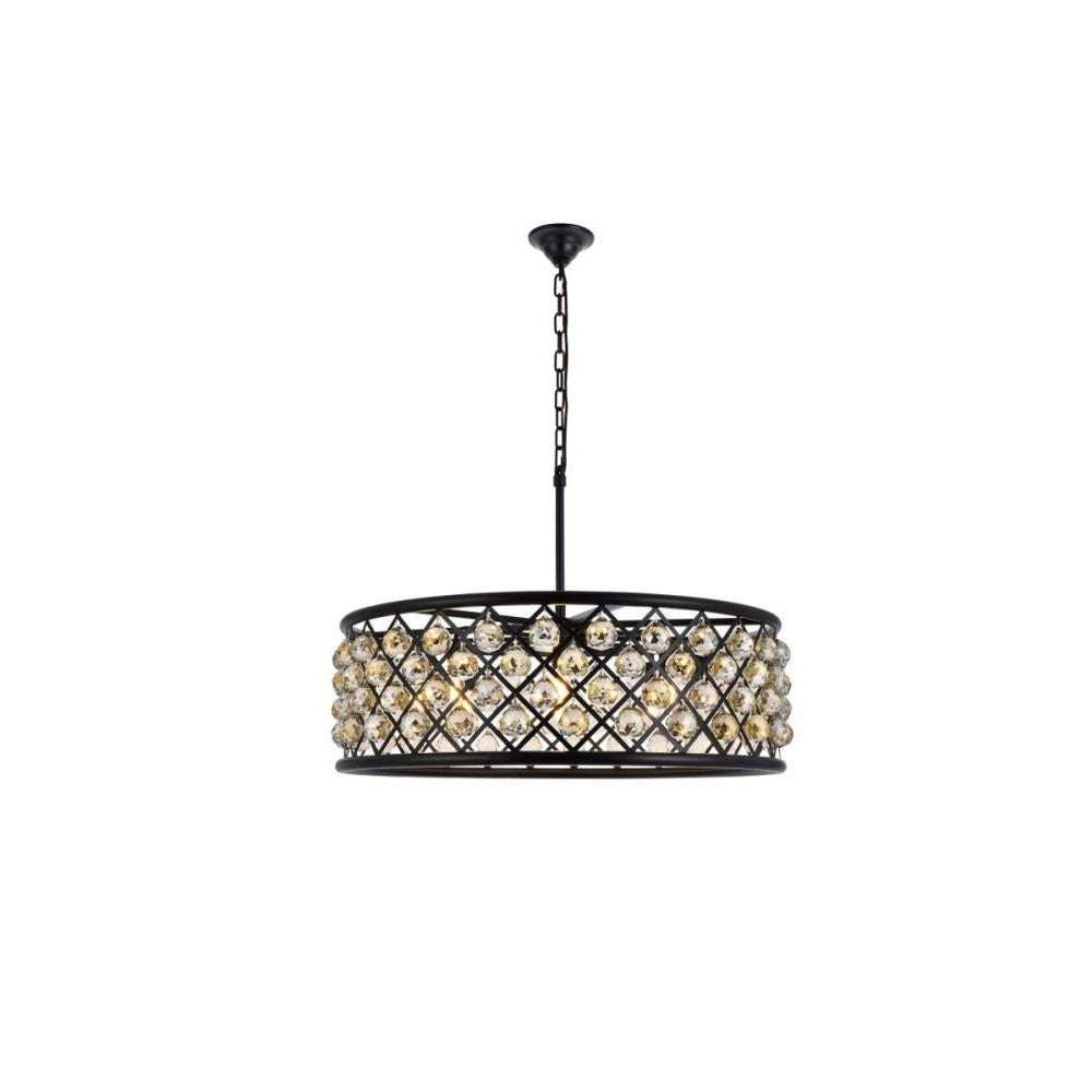 Elegant Lighting MADISON 1214D32MB-GT/RC Chandelier Transitional - Matte Black