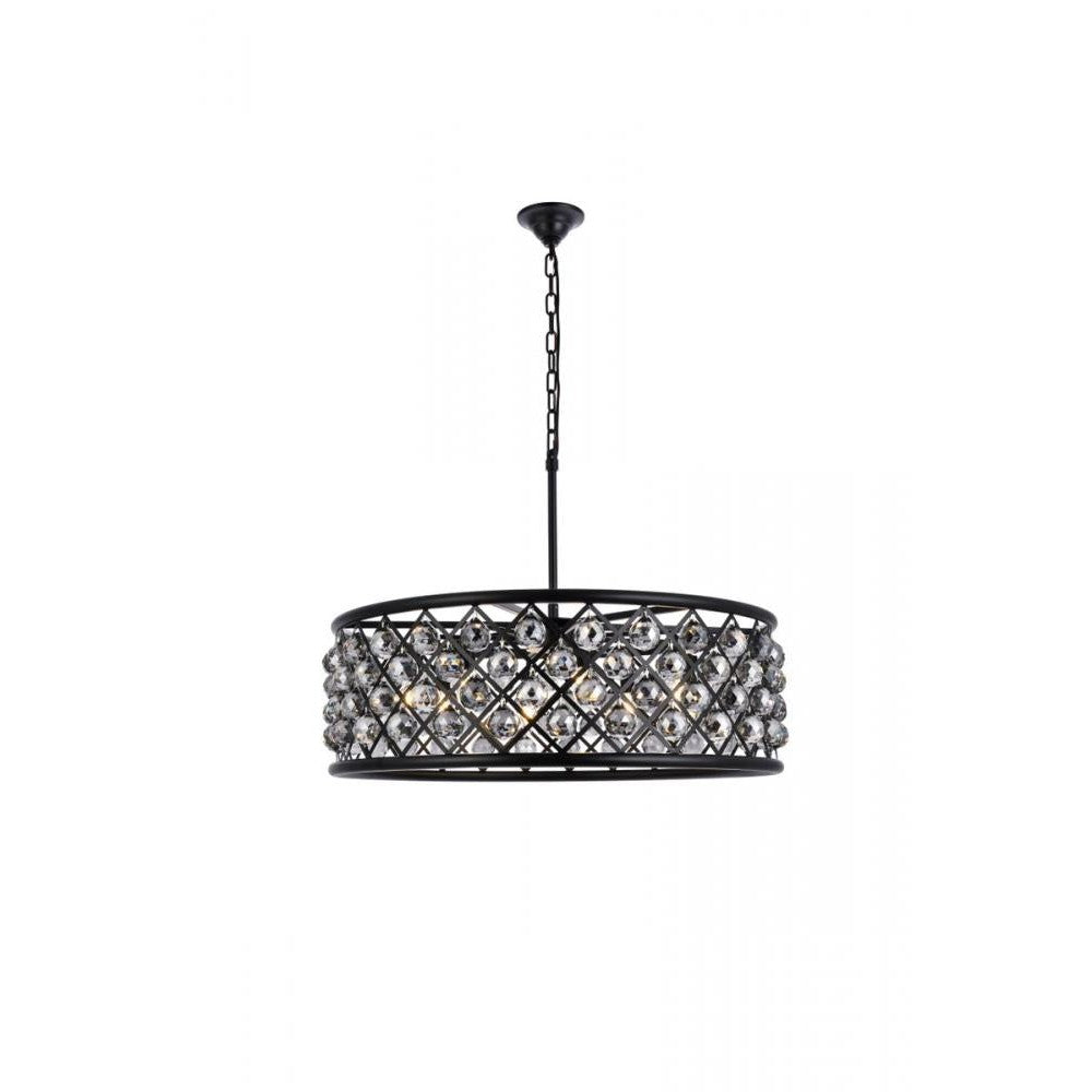 Elegant Lighting MADISON 1214D32MB-SS/RC Chandelier Transitional - Matte Black