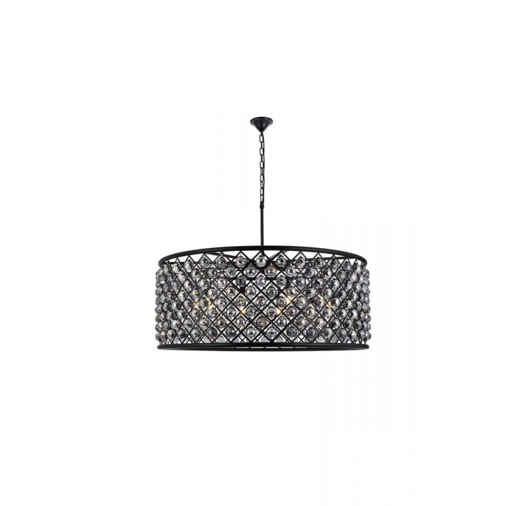 Elegant Lighting MADISON 1214G43MB-SS/RC Chandelier Transitional - Matte Black