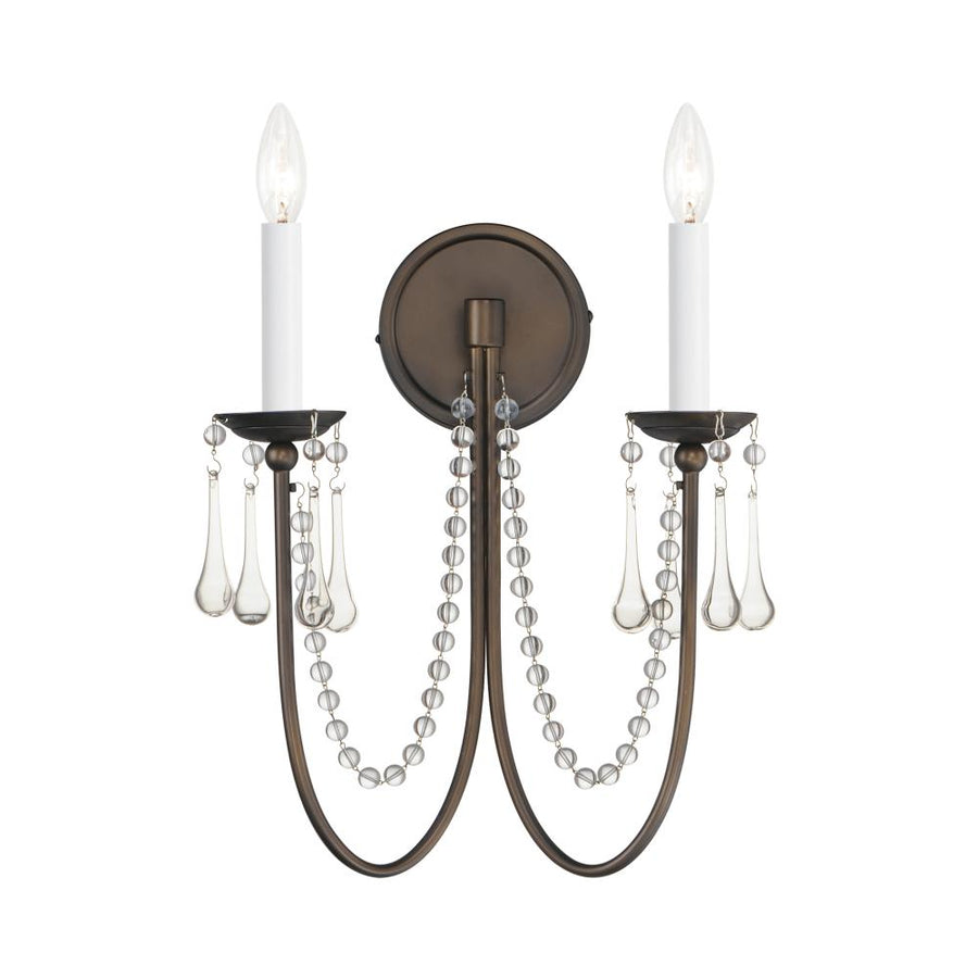 Maxim Lighting 12161CHB/CRY Plumette 14 Wall Sconce - Chestnut Bronze