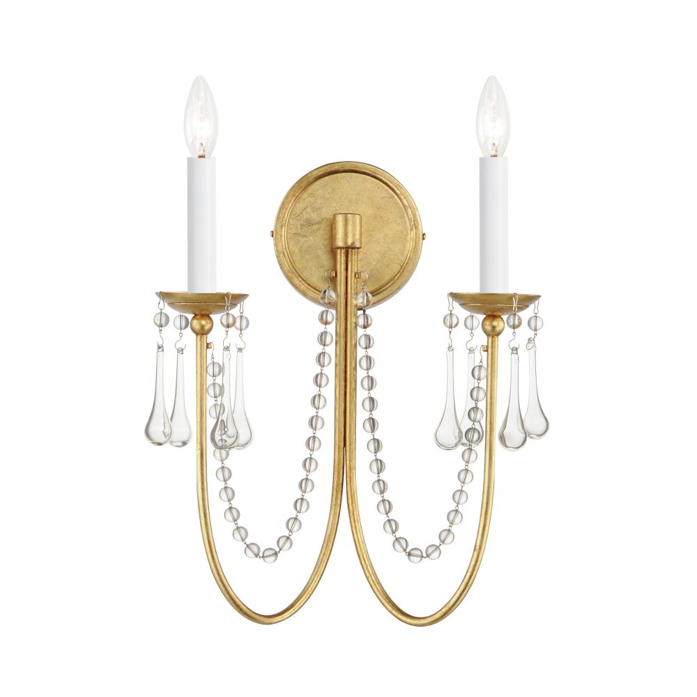 Plumette 14 Wall Sconce - Gold Leaf