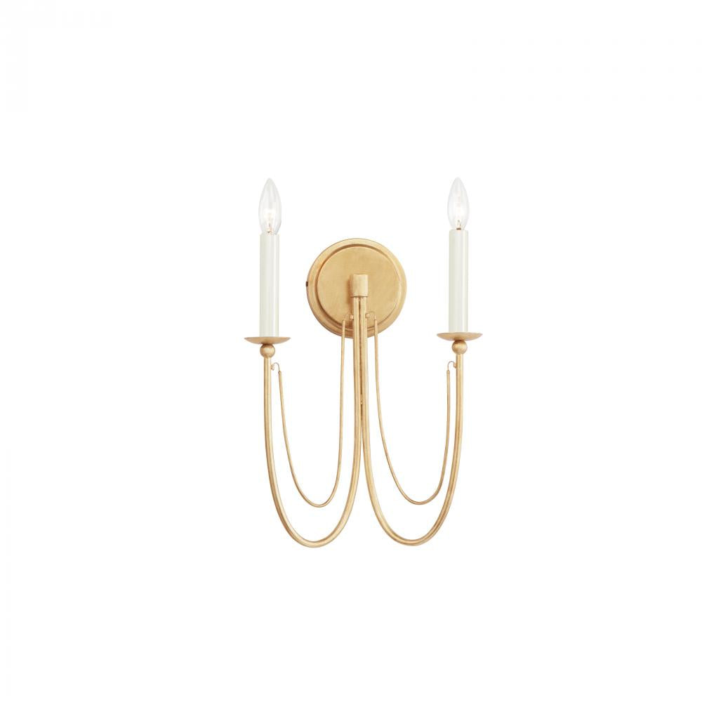 Plumette 14 Wall Sconce - Gold Leaf