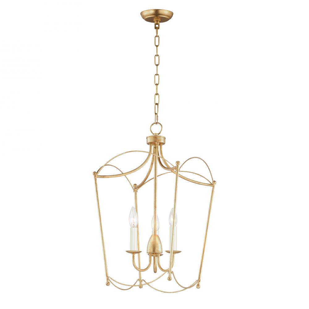 Plumette 0 Inch 3 Light Pendant – Gold Leaf