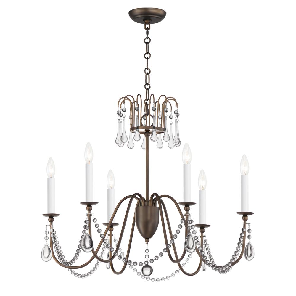 Plumette 28 Inch Chandelier – Chestnut Bronze