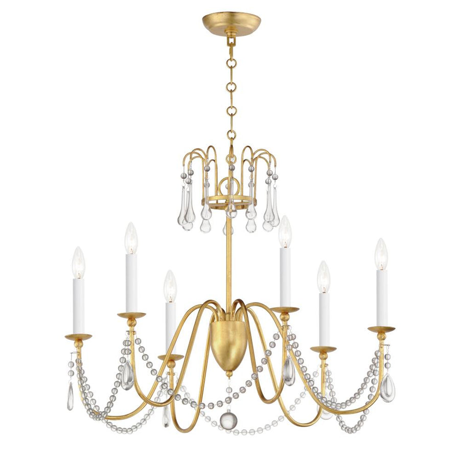 Plumette 28 Inch Chandelier – Gold Leaf