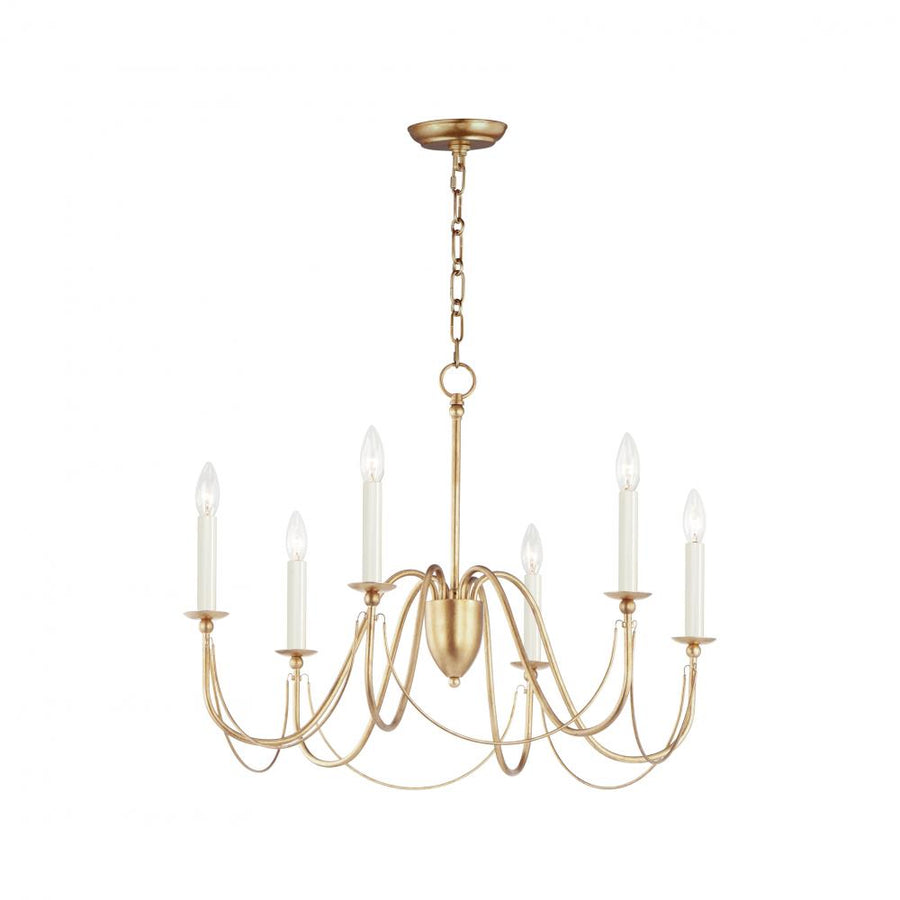 Plumette 28 Inch Chandelier – Gold Leaf