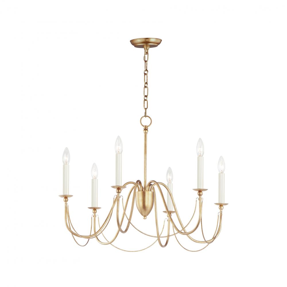 Plumette 28 Inch Chandelier – Gold Leaf