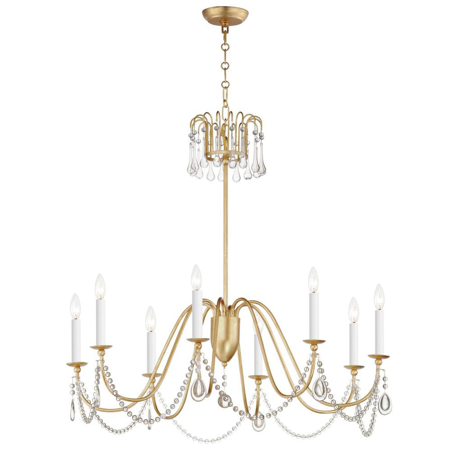 Plumette 36 Inch Chandelier – Gold Leaf