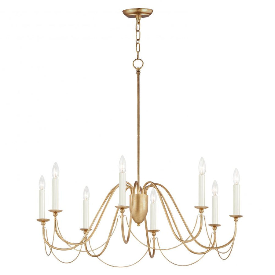 Plumette 36 Inch Chandelier – Gold Leaf