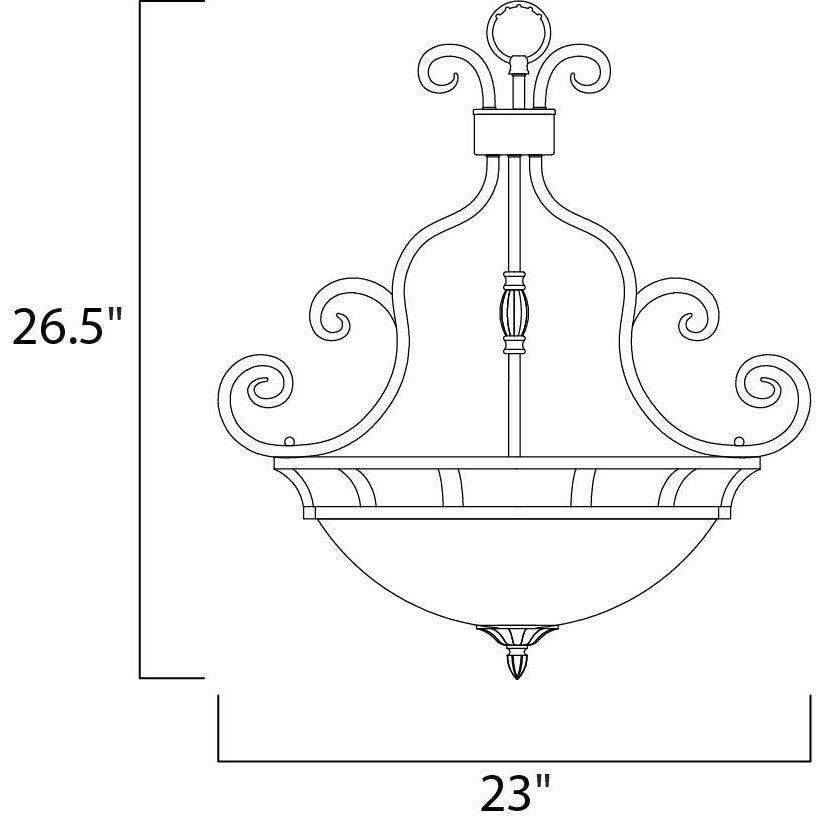 Maxim Lighting MANOR 12202FIOI Pendant Traditional - Bronze