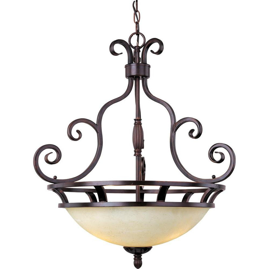 Maxim Lighting 12202FIOI Manor 23 Inch Invert Bowl Pendant – Oil Rubbed Bronze