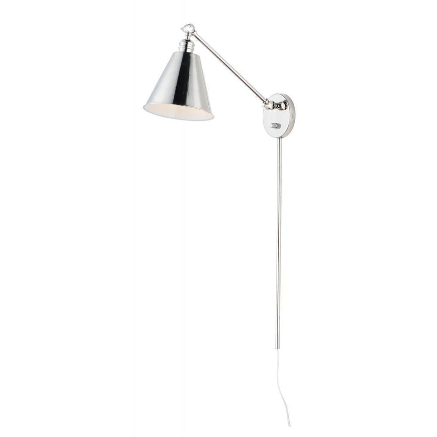 Maxim Lighting 12222PN Library 8 Wall Sconce - Polished Nickel