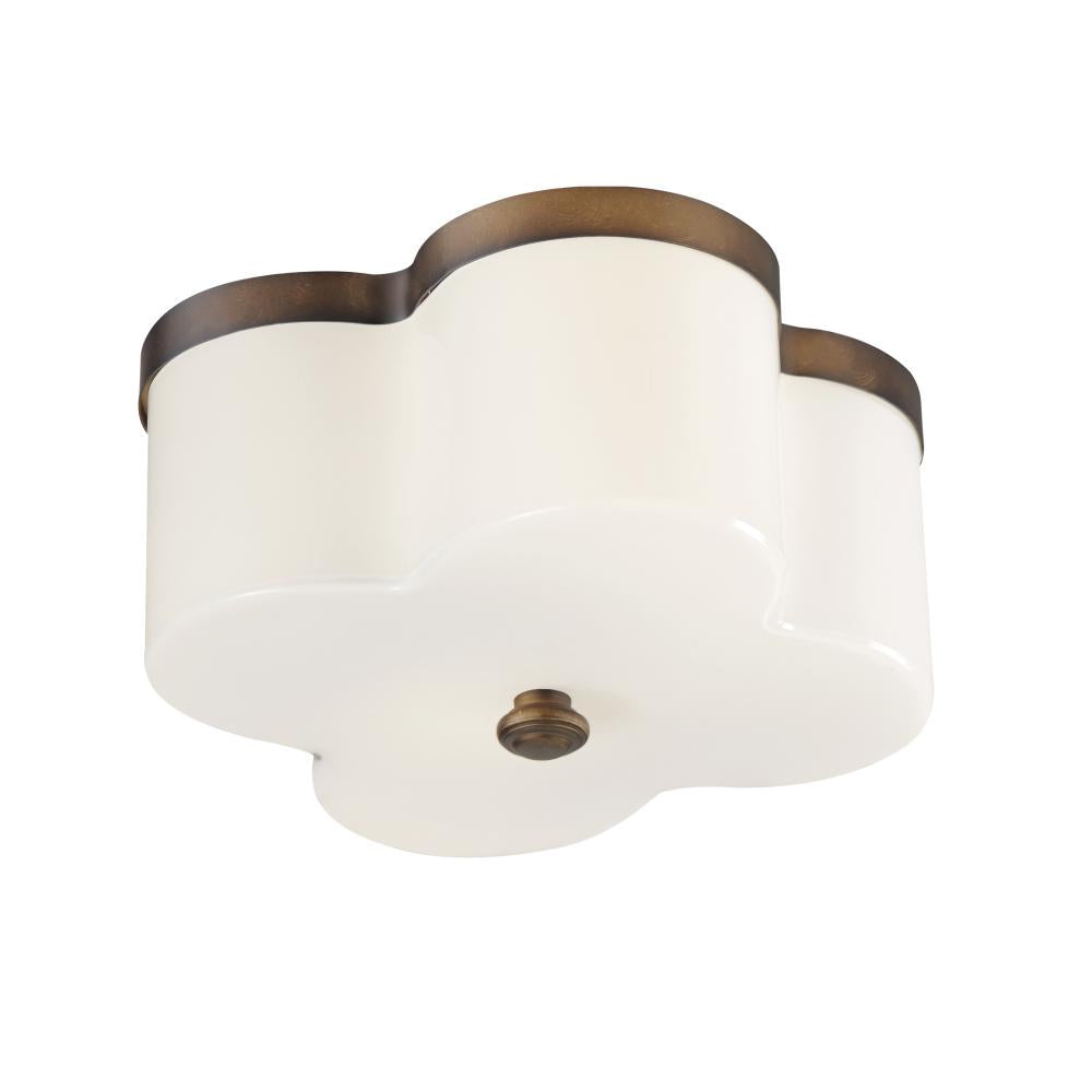 Clover 13.5 Inch Flush Mount Light – Antique Bronze